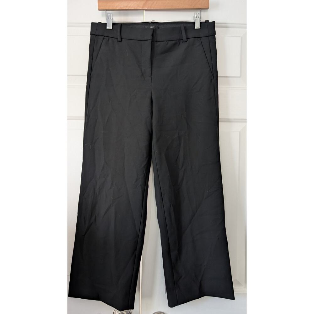 J. Crew 365 High Rise Peyton Wide Leg Pant in Four Way Stretch Black